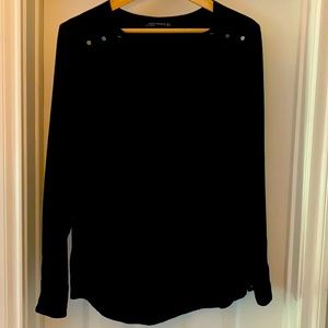 Zara black blouse with button detailing size M